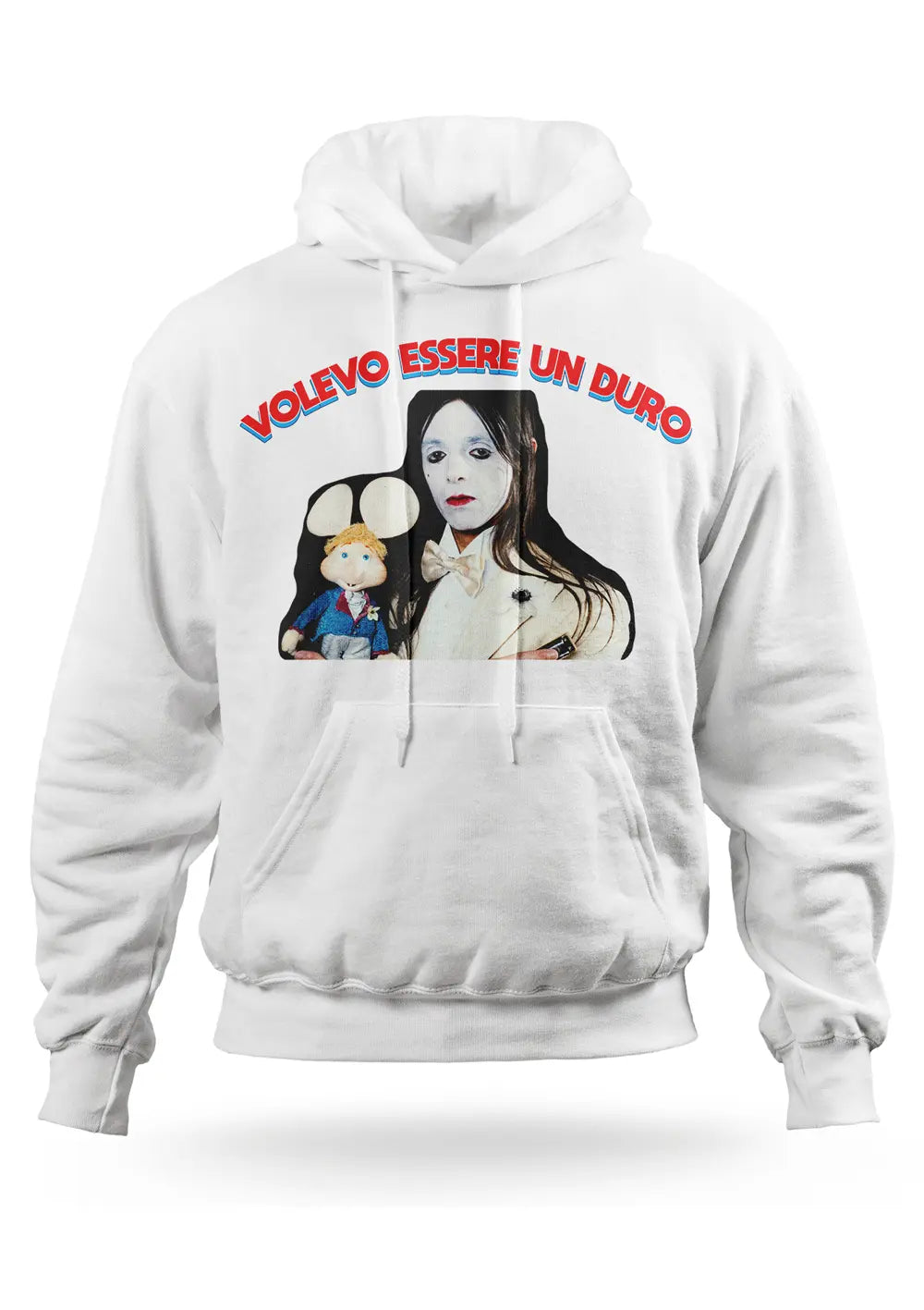 Felpa con Cappuccio Lucio Corsi Topo Gigio Volevo essere un duro