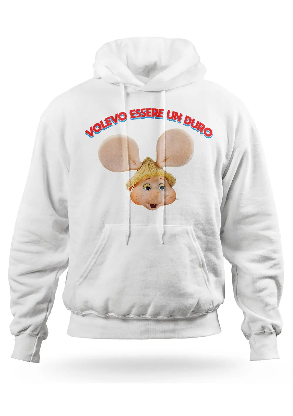 Felpa con Cappuccio Lucio Corsi Topo Gigio Volevo essere un duro